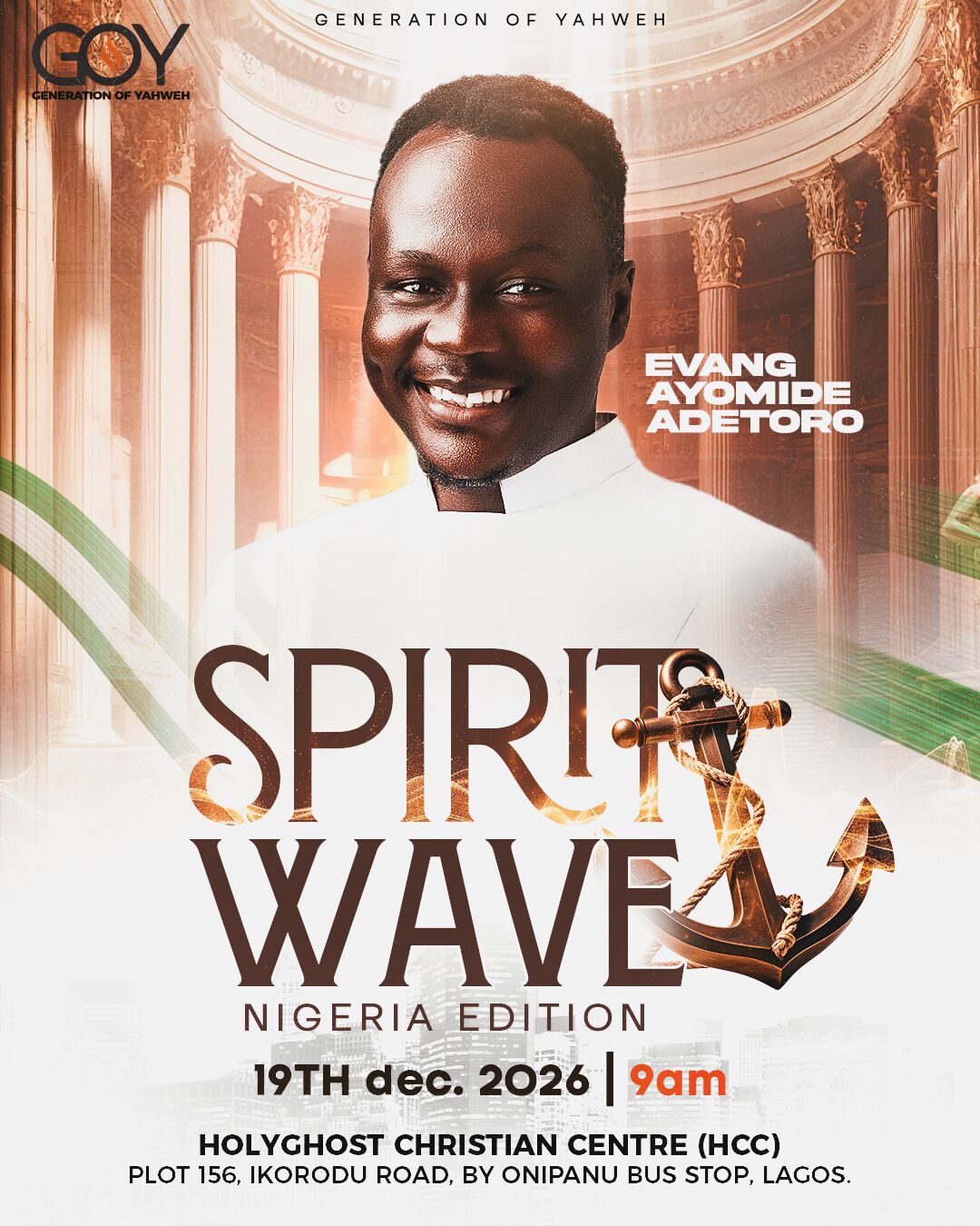 Evang. Ayomide Adetoro, Speaker, Spirit Wave Nigeria Edition