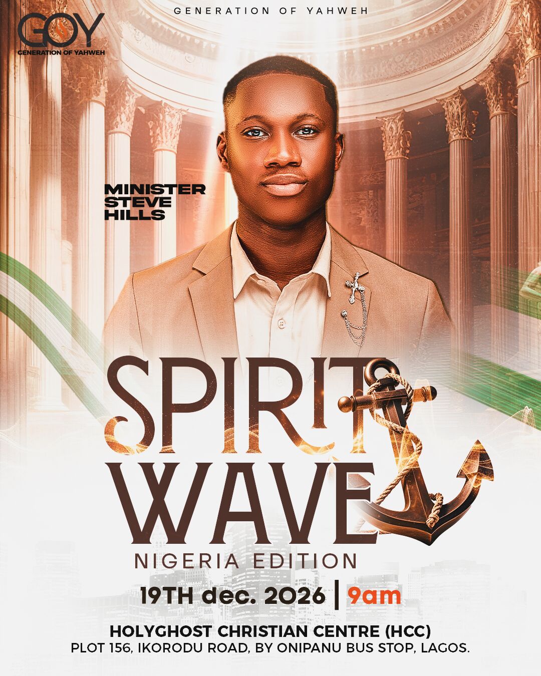 Minister Steve Hills, Music Minister, Spirit Wave Nigeria Edition